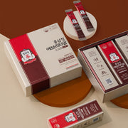 ProtoClinical k-beauty dark brown beauty product packaging with a pale center on a dark background.