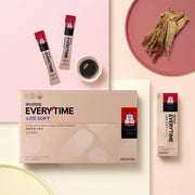 ProtoClinical k-beauty three soft red rounded beauty products with warm beige accents on a light background.