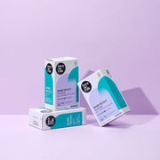 ProtoClinical k-beauty blue gray vertical beauty product on a soft pink and lilac background.