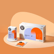 ProtoClinical k-beauty two tan rounded beauty products with warm beige accents on a light background.
