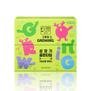 ProtoClinical k-beauty lime green square beauty product silhouette with soft purple side accents on a light background.