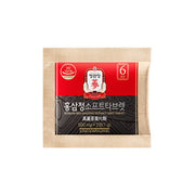 ProtoClinical k-beauty rosy brown beauty product centered on a pale aqua and white background.