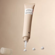 ProtoClinical k-beauty RAWQUEST Barrier Enhancing Eye Cream 30ml abstract graphic with warm beige and pale gray vertical blending on a light background