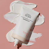 ProtoClinical k-beauty RAWQUEST Barrier Enhancing Sun Cream 50ml single upright sun cream package on a light background.