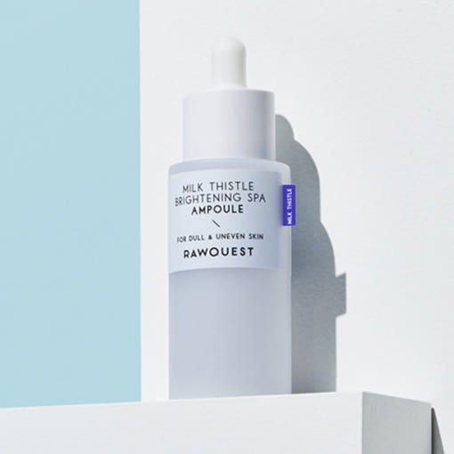 ProtoClinical k-beauty soft aqua beauty detail with a dark mauve vertical center on a light background.