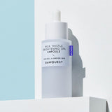 ProtoClinical k-beauty soft aqua beauty detail with a dark mauve vertical center on a light background.