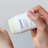 ProtoClinical k-beauty beige beauty bottle silhouette with soft blue upper accents on a light background.