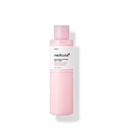ProtoClinical k-beauty MEDICUBE: PDRN Pink Niacinamide Milky Toner (150ml) single upright pale pink toner bottle centered on a white background