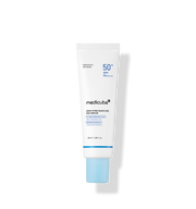ProtoClinical k-beauty MEDICUBE: Zero Pore Moisture Sun Serum (50ml), single upright pale blue sun serum tube on a white background.