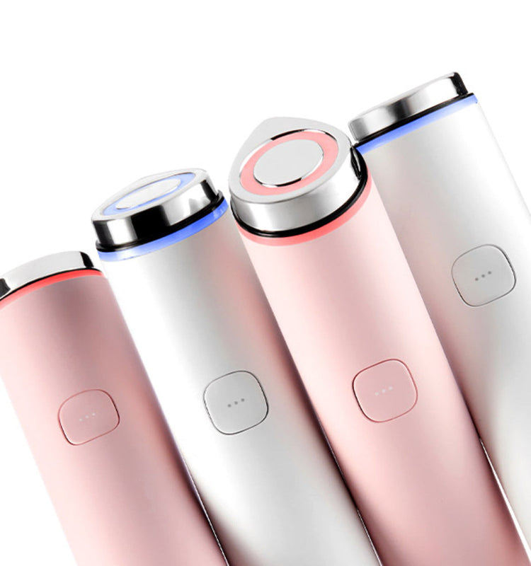 ProtoClinical k-beauty pale pink beauty graphic with soft aqua accents on a light background.
