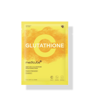 ProtoClinical k-beauty MEDICUBE: Deep Vita C Glutathione Brightening Mask (27 x 5Units) single mask packet shown upright on a light background