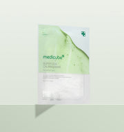 ProtoClinical k-beauty MEDICUBE: Super Cica Calming Mask Ea (22g x 5) single mask packet shown upright on a light background