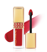ProtoClinical k-beauty [THE WHOO] Gongjinhyang Mi Velvet Liquid Lip Rouge 6g (3color) single upright liquid lip tube centered on a peach pink and cream background