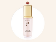 ProtoClinical k-beauty skincare graphic with vertical beige and gray panels on a light background.