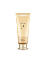 ProtoClinical k-beauty soft peach beauty product silhouette centered on a light background with pale blue side accents.