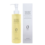 ProtoClinical k-beauty nooni Snow Aqua 0 LHA Toning Cleansing Oil 200ml square product graphic with a single cleansing oil package on a white background