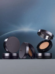ProtoClinical k-beauty blue-gray beauty graphic with layered dark and light bands.