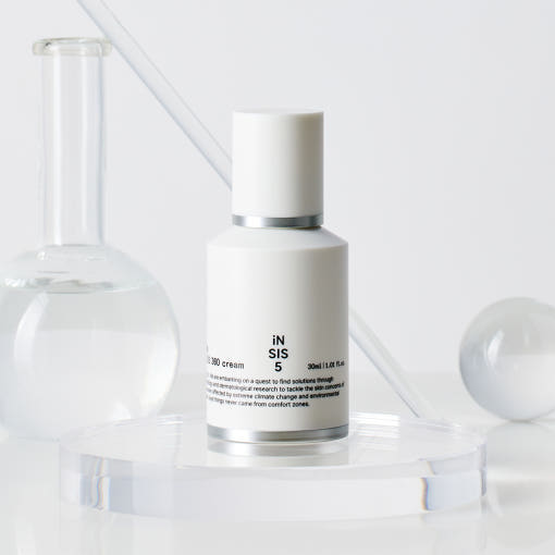 ProtoClinical k-beauty Huxley BioSIS 360 Cream 30ml pale aqua vertical package silhouette with dark side framing on a light background.