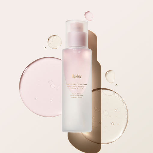 ProtoClinical k-beauty taupe beauty bottle with a darker base on a light peach background.