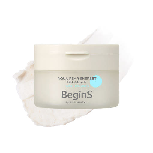 ProtoClinical k-beauty JUNGSAEMMOOL Aqua Pear Sherbet Cleanser 90ml single pale yellow cleanser container centered on a light background
