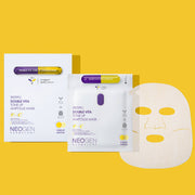 ProtoClinical k-beauty NEOGEN Dermalogy Double Vita Tone Up Ampoule Mask 30g X 5ea single bright yellow sheet mask pack with a pale center panel on a light background
