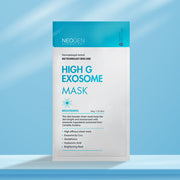 ProtoClinical k-beauty NEOGEN Dermalogy High G Exosome Mask Sheet 39g X 5ea single blue sheet mask pack with darker side panels on a pale background