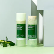 ProtoClinical k-beauty NEOGEN Dermalogy Real Fresh Cleansing Stick Green Tea 80g green and cream cleansing stick package standing upright on a light background