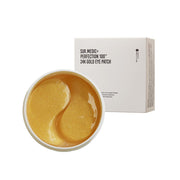 ProtoClinical k-beauty NEOGEN SUR.MEDIC+ Perfection 100TM 24K Gold Eye Patch 75g/60ea single gold eye patch jar centered on a warm peach background