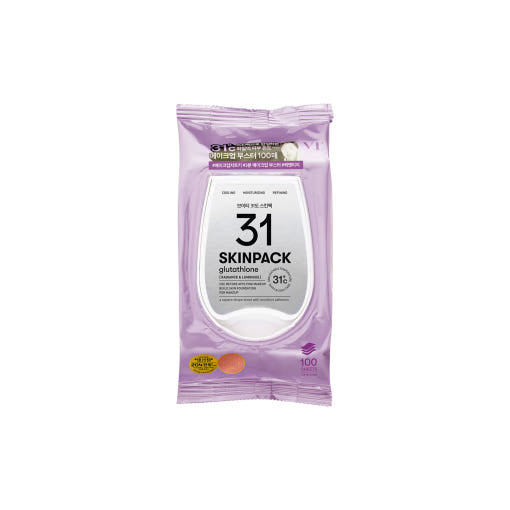 ProtoClinical k-beauty VT Luminous 31°C Skin Pack 210g/100ea shown as a single upright rounded mauve package centered on a pale background with soft lavender side shading