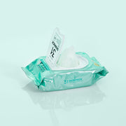 ProtoClinical k-beauty VT Mild 31°C Skin Pack 210g/100ea shown as two rounded teal package forms side by side on a pale aqua background