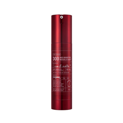 ProtoClinical k-beauty rose beauty product centered on a pale aqua and white background.