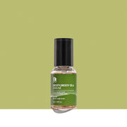 ProtoClinical k-beauty Benton Deep Green Tea Serum 35ml single upright dark green serum bottle centered on a yellow-green background with a white base fade