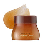 ProtoClinical k-beauty MISSHA Bee Pollen Renew Honey Mask 130ml single amber-brown jar with a beige lid on a light background