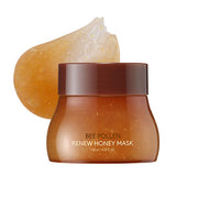 ProtoClinical k-beauty MISSHA Bee Pollen Renew Honey Mask 130ml single amber-brown jar with a beige lid on a light background