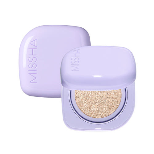 ProtoClinical k-beauty MISSHA Layering Fit Cushion Semi Glow SPA50+ PA++++ 15g (3color) single cushion compact centered on a light background.
