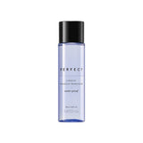 ProtoClinical k-beauty MISSHA Perfect Lip & Eye Makeup Remover Waterproof 100ml single upright blue-gray remover bottle centered on a pale studio background