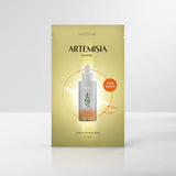 ProtoClinical k-beauty MISSHA Artemisia Ampoule Mask 27g X 5ea single beige sheet mask pack centered on a pale blue background with lighter side panels