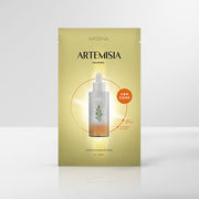 ProtoClinical k-beauty MISSHA Artemisia Ampoule Mask 27g X 5ea single beige sheet mask pack centered on a pale blue background with lighter side panels