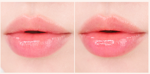 ProtoClinical k-beauty MISSHA Daretint Lip Balm 4.8g #Coral Look horizontal coral lip swatch band centered across a pale pink background