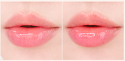 ProtoClinical k-beauty MISSHA Daretint Lip Balm 4.8g #Coral Look horizontal coral lip swatch band centered across a pale pink background