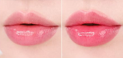 ProtoClinical k-beauty MISSHA Daretint Lip Balm 4.8g #Dewy Berry horizontal rosy berry lip swatch band centered across a pale pink background