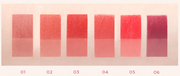 ProtoClinical k-beauty MISSHA Daretint Melty Velvet 4.3g (6Colors) horizontal rosy red lip color swatch band on a pale mint and cream background