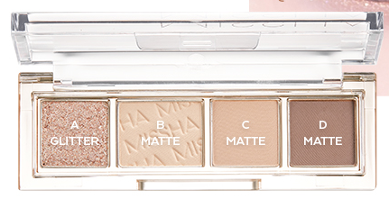 ProtoClinical k-beauty MISSHA Day Vibe Palette 3g (3type) single square eyeshadow palette packshot in a front-facing layout