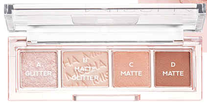 ProtoClinical k-beauty MISSHA Day Vibe Palette 3g (3type) single square eyeshadow palette packshot in a front-facing layout