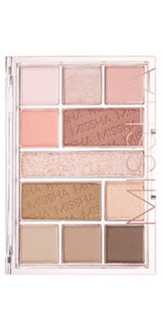 ProtoClinical k-beauty MISSHA Mood Moment Palette 12.5g #Rosy Rooftop single rectangular eyeshadow palette packshot in a front-facing layout