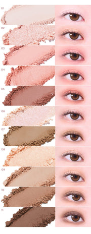 ProtoClinical k-beauty MISSHA Mood Moment Palette 12.5g #Rosy Rooftop single rectangular eyeshadow palette packshot in a front-facing layout