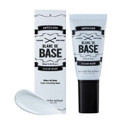 ProtoClinical k-beauty [TOO COOL FOR SCHOOL] Artclass Blanc De Base 30ml (2 Colors) two upright primer packages side by side on a light background with soft pink and blue tones