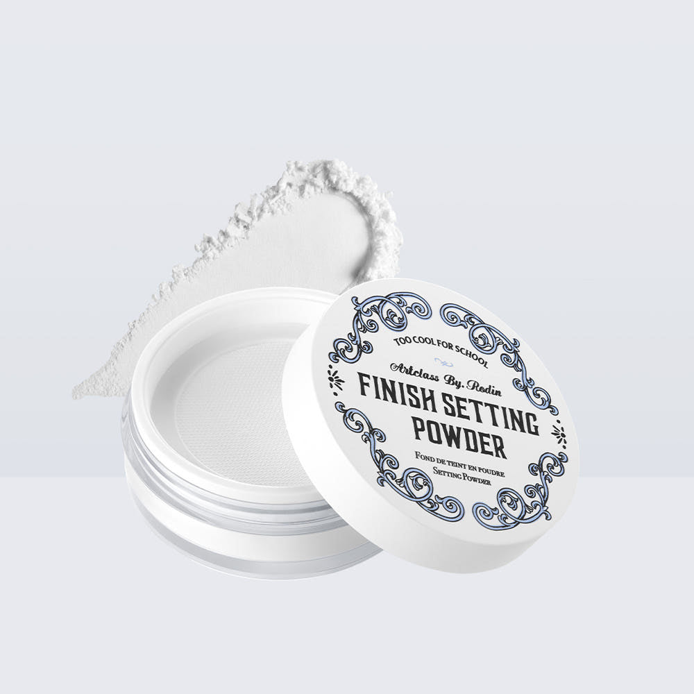 ProtoClinical k-beauty square cosmetic compact on a soft blue and white background.