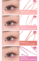 ProtoClinical k-beauty [TOO COOL FOR SCHOOL] Artclass Smudging Under Liner 0.12g (10 Colors) single vertical taupe-brown liner swatch centered on a pale pink and cream background