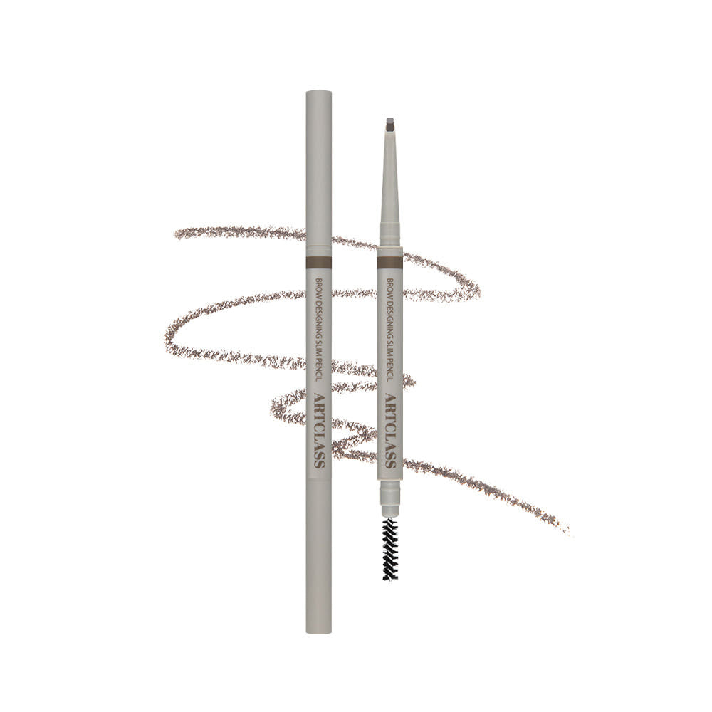 ProtoClinical k-beauty [TOO COOL FOR SCHOOL] Brow Designing Slim Pencil 0.04g (3colors) single slim brow pencil centered upright in taupe on a light neutral background